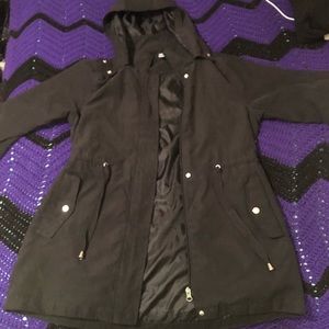 Black rain coat